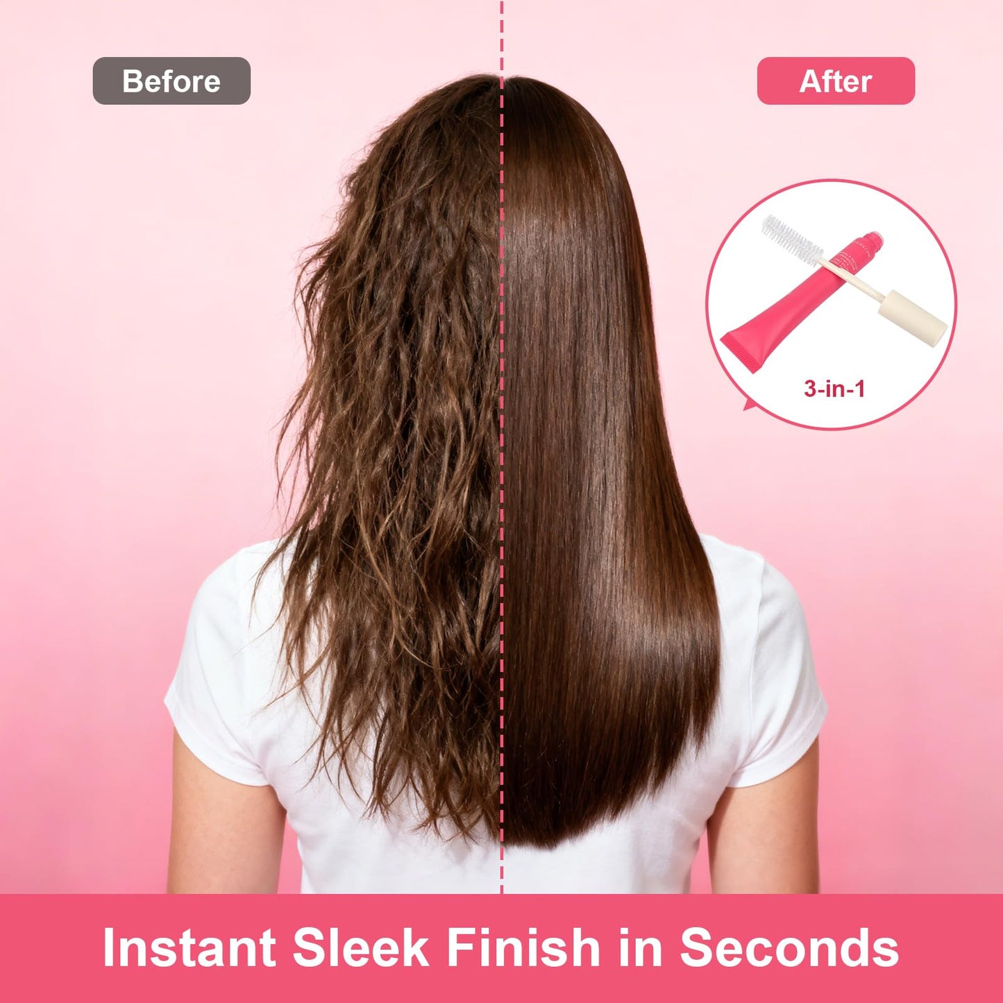 Sleek finish hair styling stick for baby hairs and slick back hairstyles