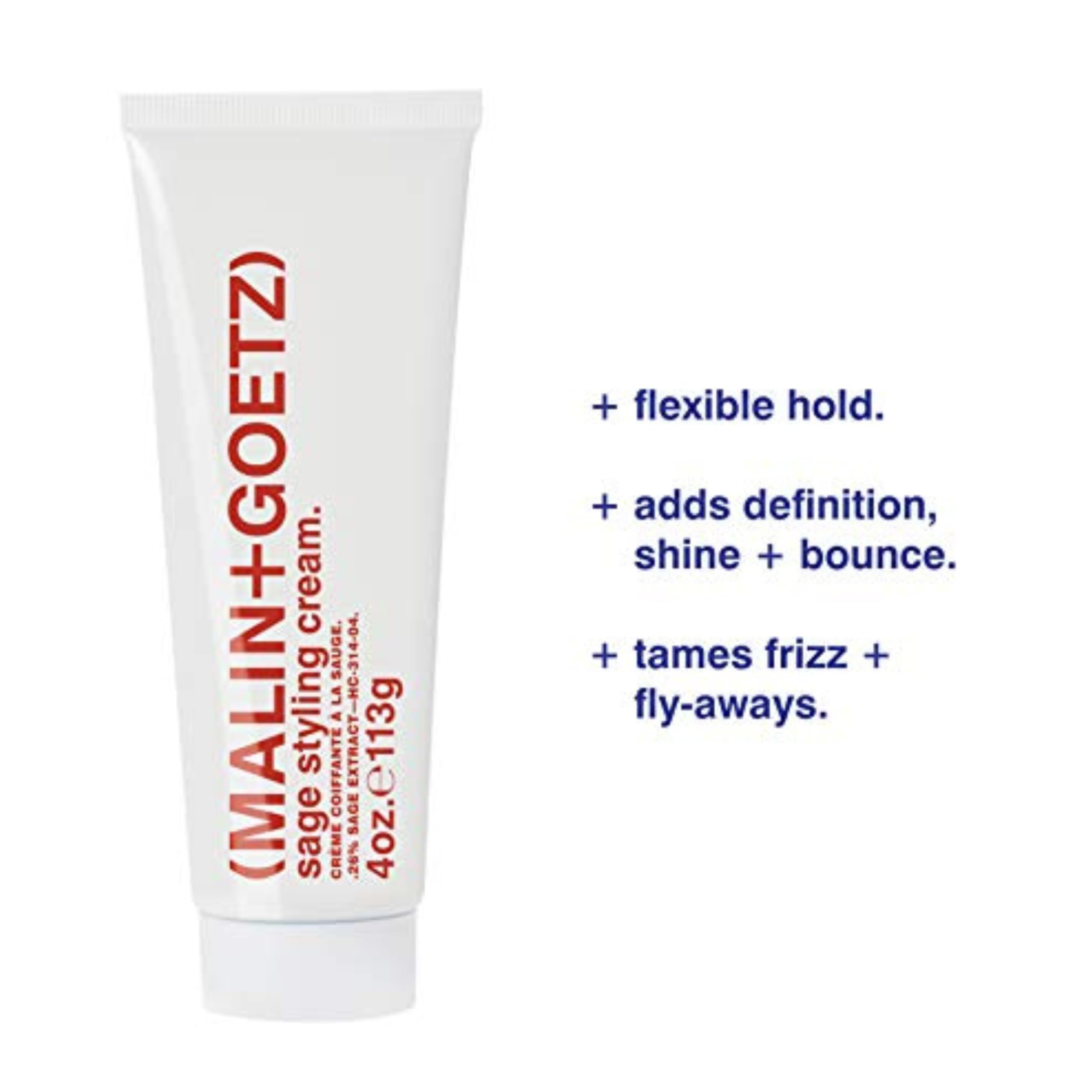 MALIN+GOETZ Sage Styling Cream squeeze tube showing clean packaging