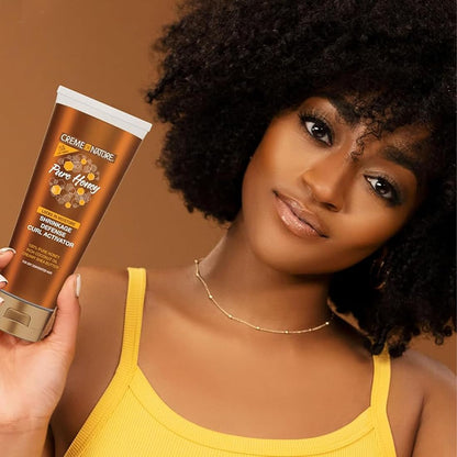 Imported USA curly hair product for elongating natural coils and reducing frizz
