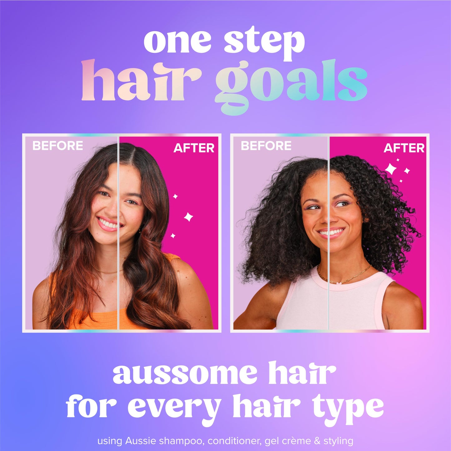 Aussie ultra wonder cream gel for frizz control close up