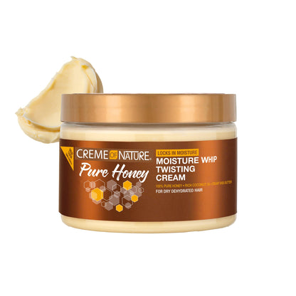 Creme of Nature curl elongating cream infused with pure honey coconut oil and shea butter
