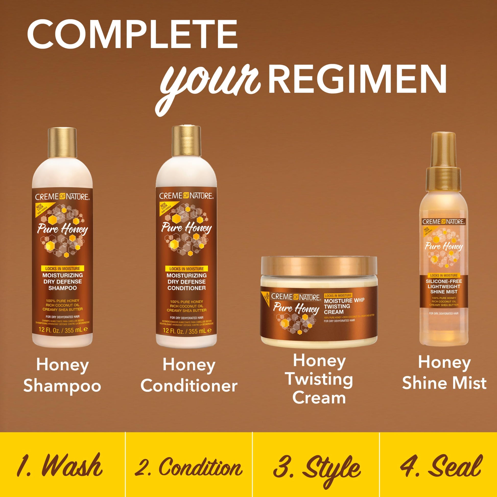 Creme of Nature define moisture whip packaging highlighting sulfate free and silicone free formula