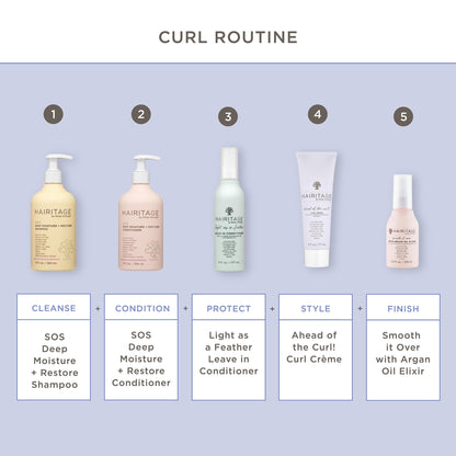 Hairitage lightweight bounce and shine curl cream application instructions