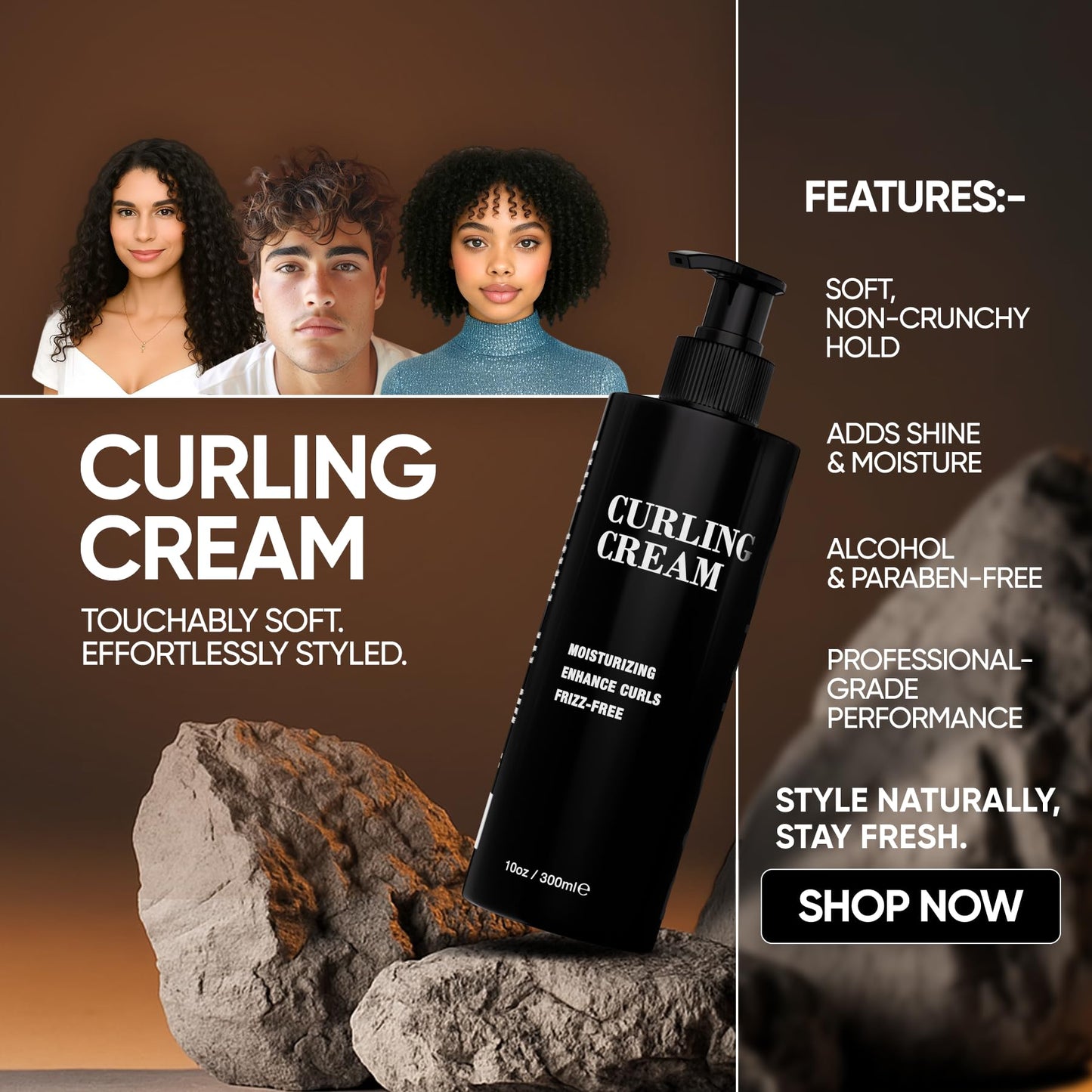 Pacinos all day cream for curly hair texture styling formula