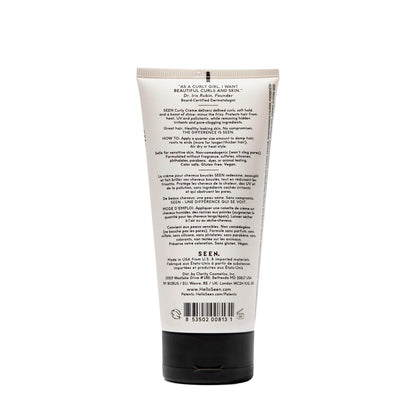 Dermatologist developed non comedogenic curl defining hair cream packaging