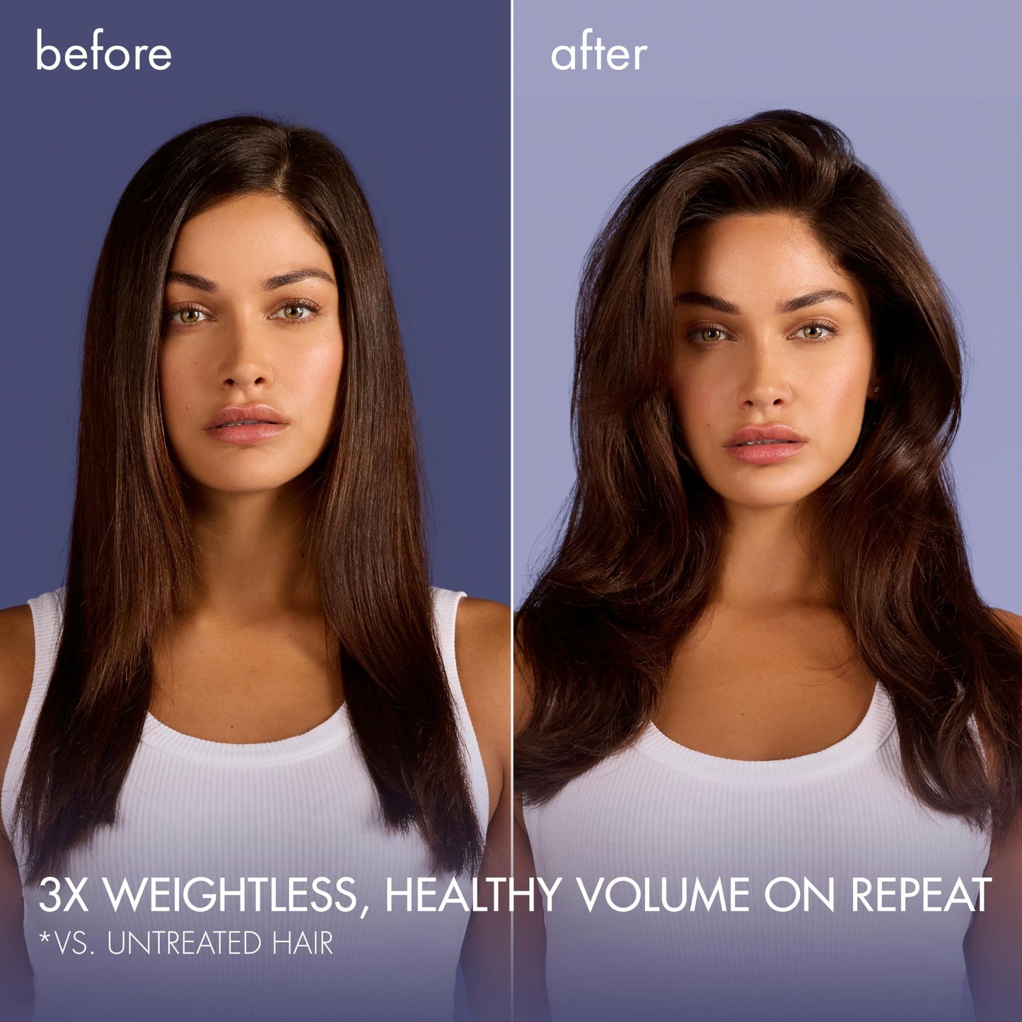 Side view of Nexxus Hy-Volume hair foam canister showing the brand logo and product details.