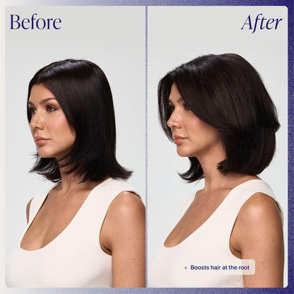 Professional hair styling foam by Kenra showing the liquid to foam texture layout