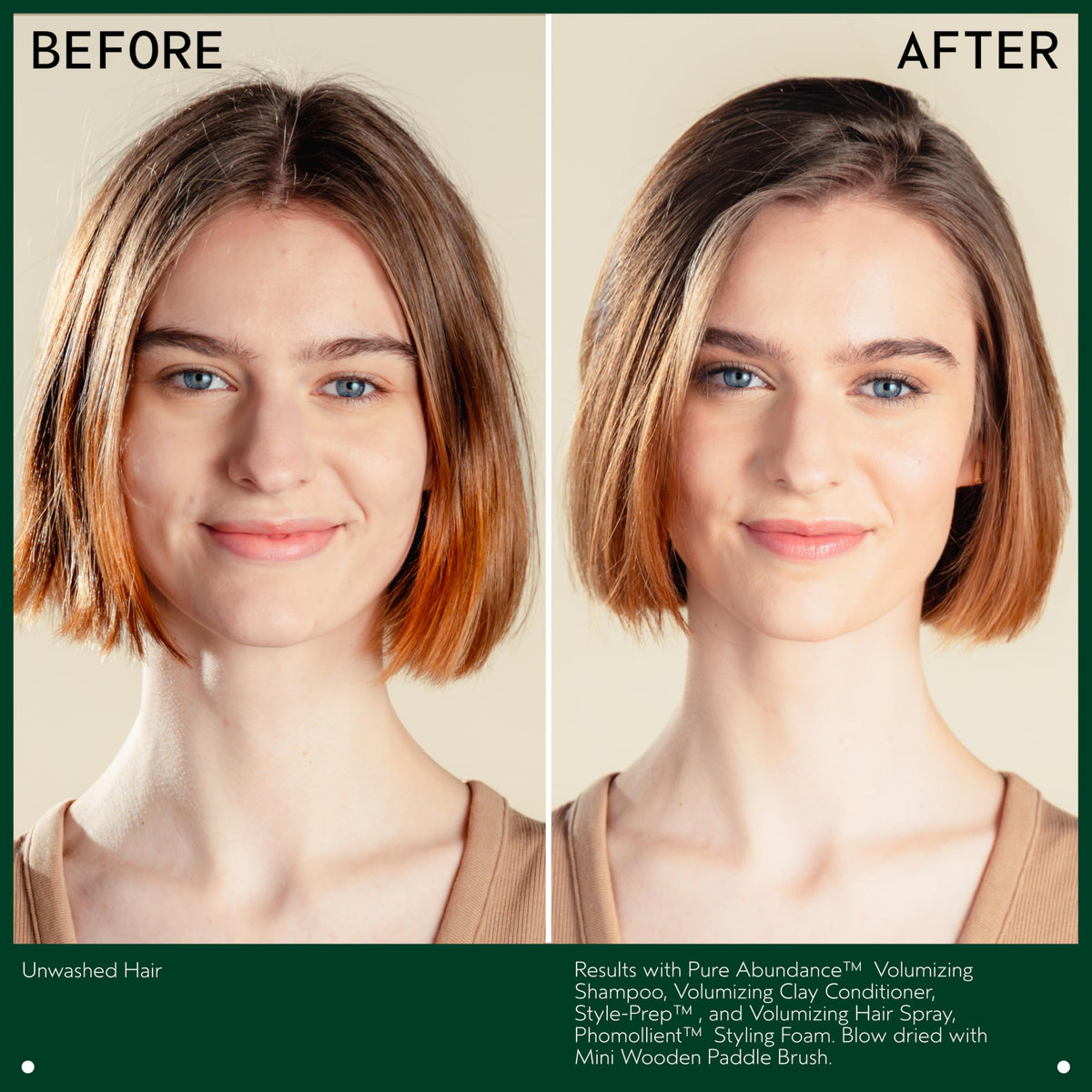 Back label of Aveda Phomollient showing directions for fine hair types