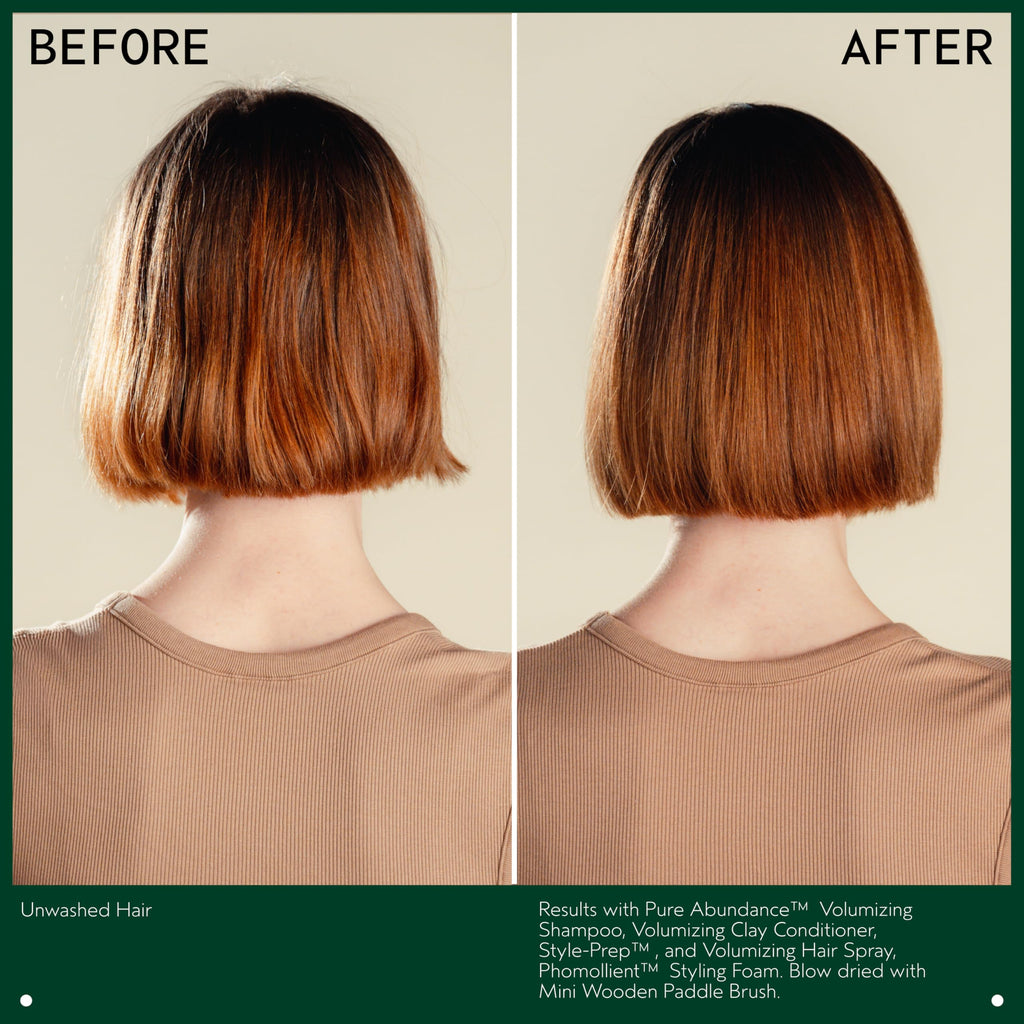 Aveda Phomollient styling mousse bottle showcasing the clean air-infused logo