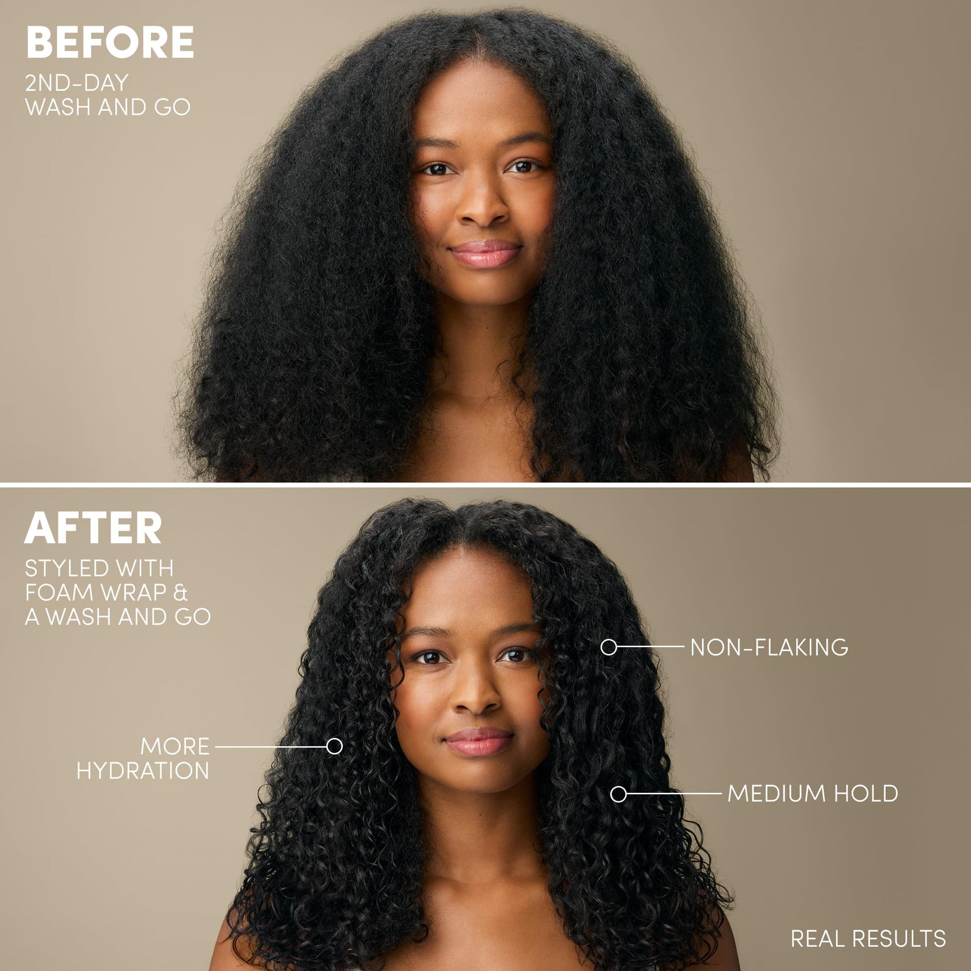 Mizani Styling Mousse lightweight foaming formula with shea butter for textured hair.
