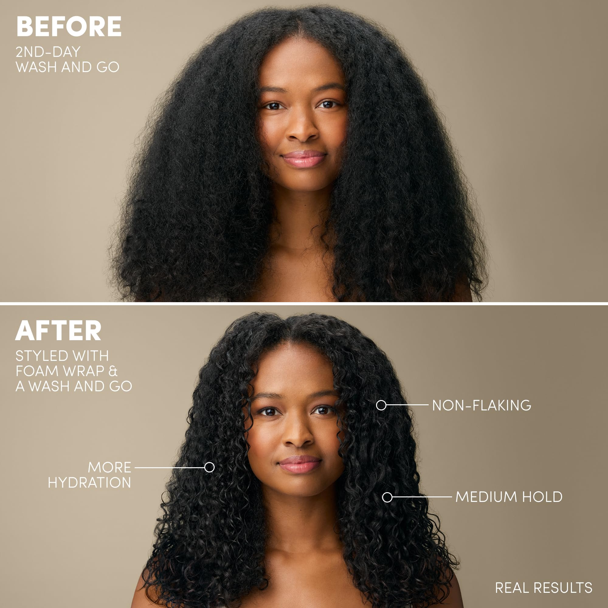 Mizani Styling Mousse lightweight foaming formula with shea butter for textured hair.