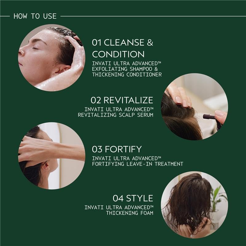 Aveda Invati ultra advanced travel size foam bottle back view showing directions
