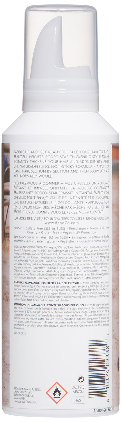 R+Co authentic USA imported salon hair texturizing foam packaging