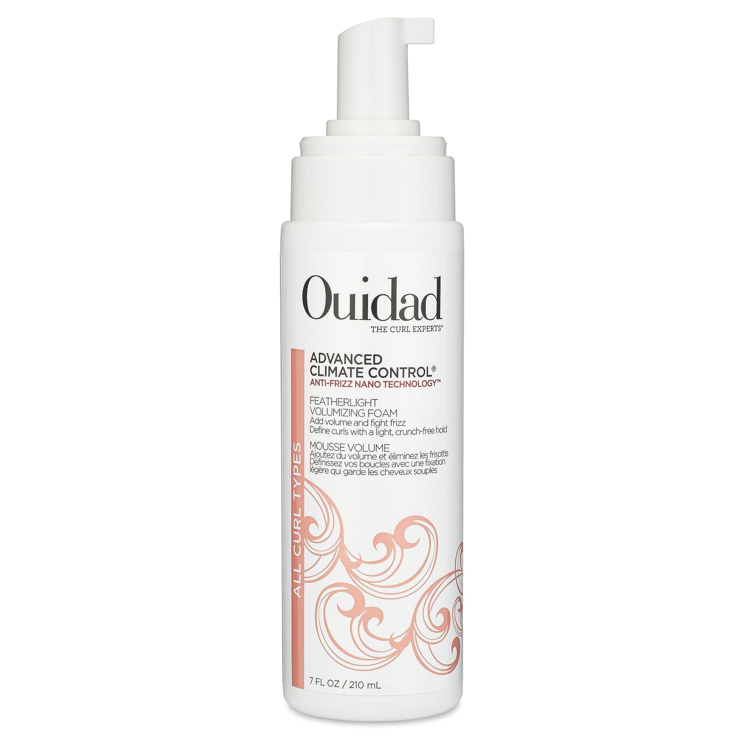 Ouidad anti frizz hair mousse for curly hair volume and definition