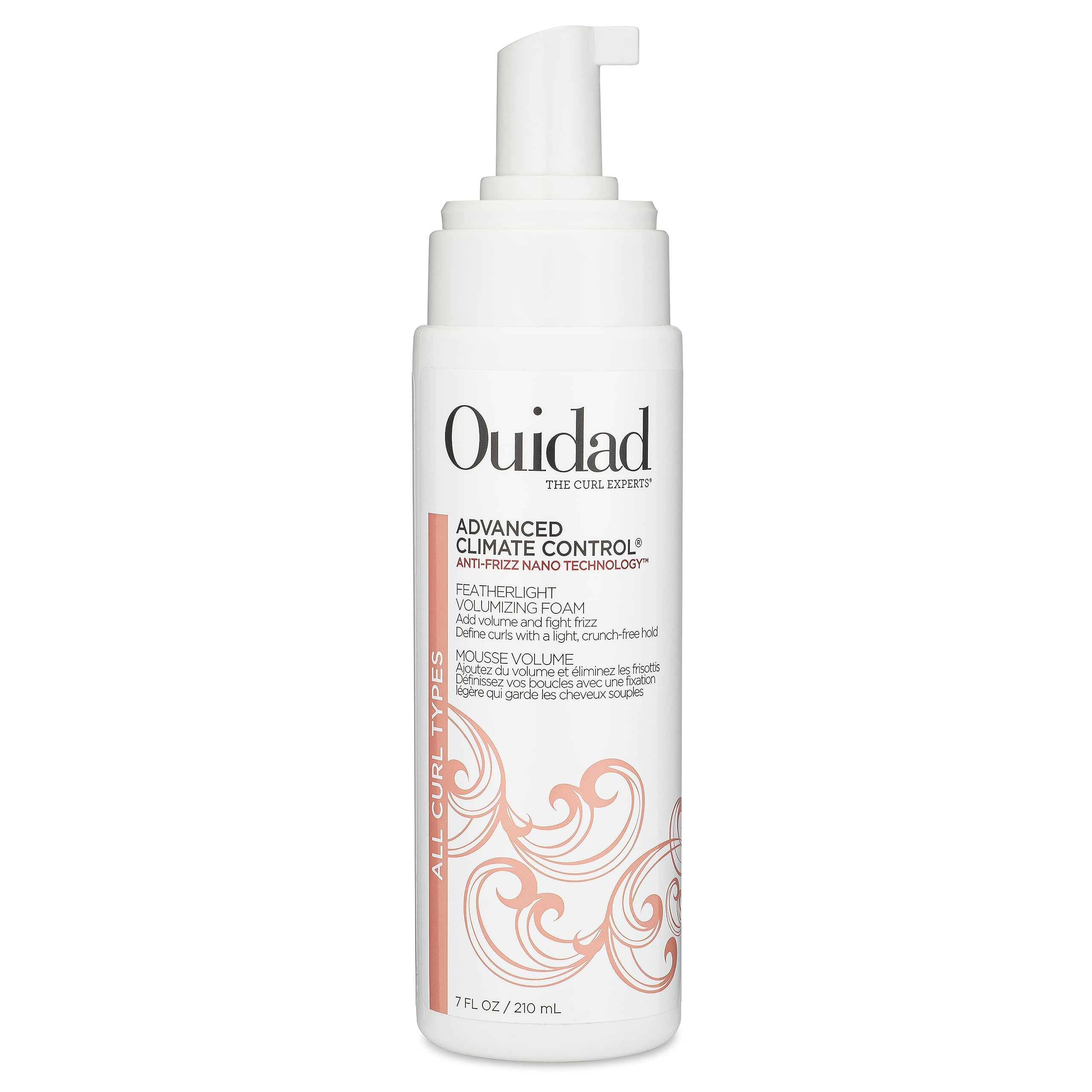 Ouidad anti frizz hair mousse for curly hair volume and definition