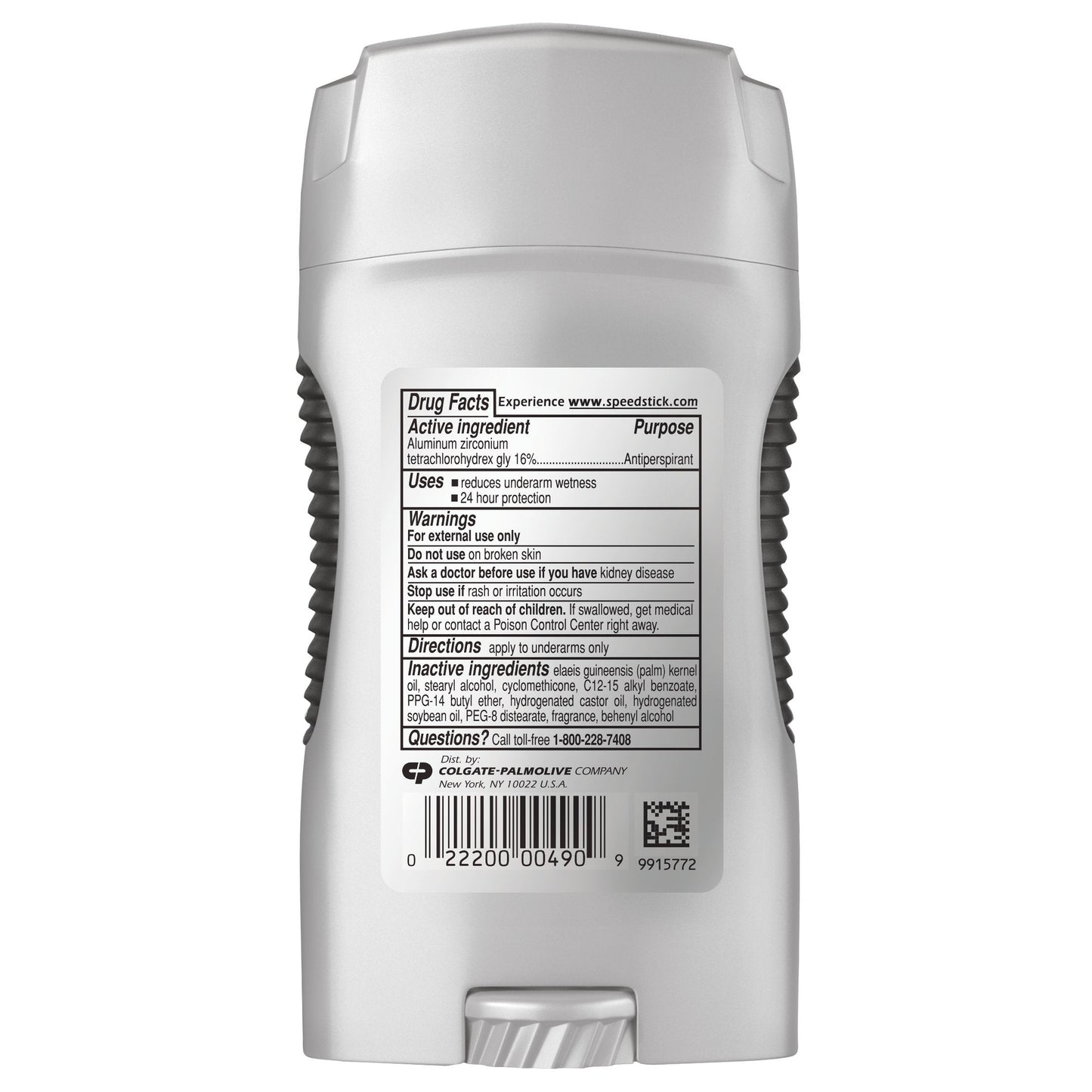 Speed Stick Colgate Palmolive underarm wetness reduction stick base dial
