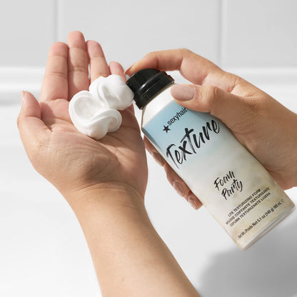 SexyHair texturizing foam container showing coconut scent label and product details