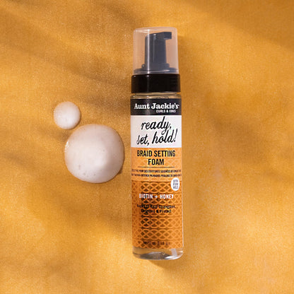 Anti frizz hair foam for box braids and locs maintenance styling routine
