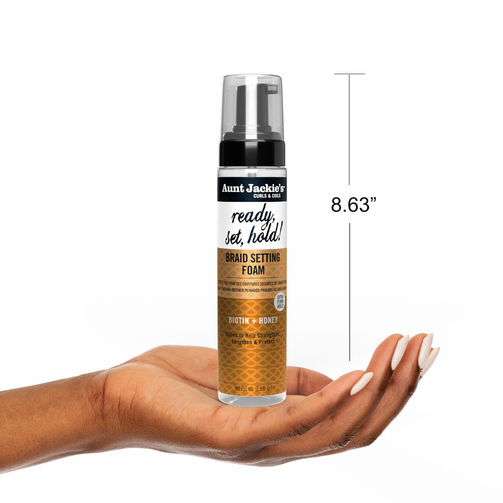 Lightweight non flaky extra firm hold styling mousse for curly hair profiles