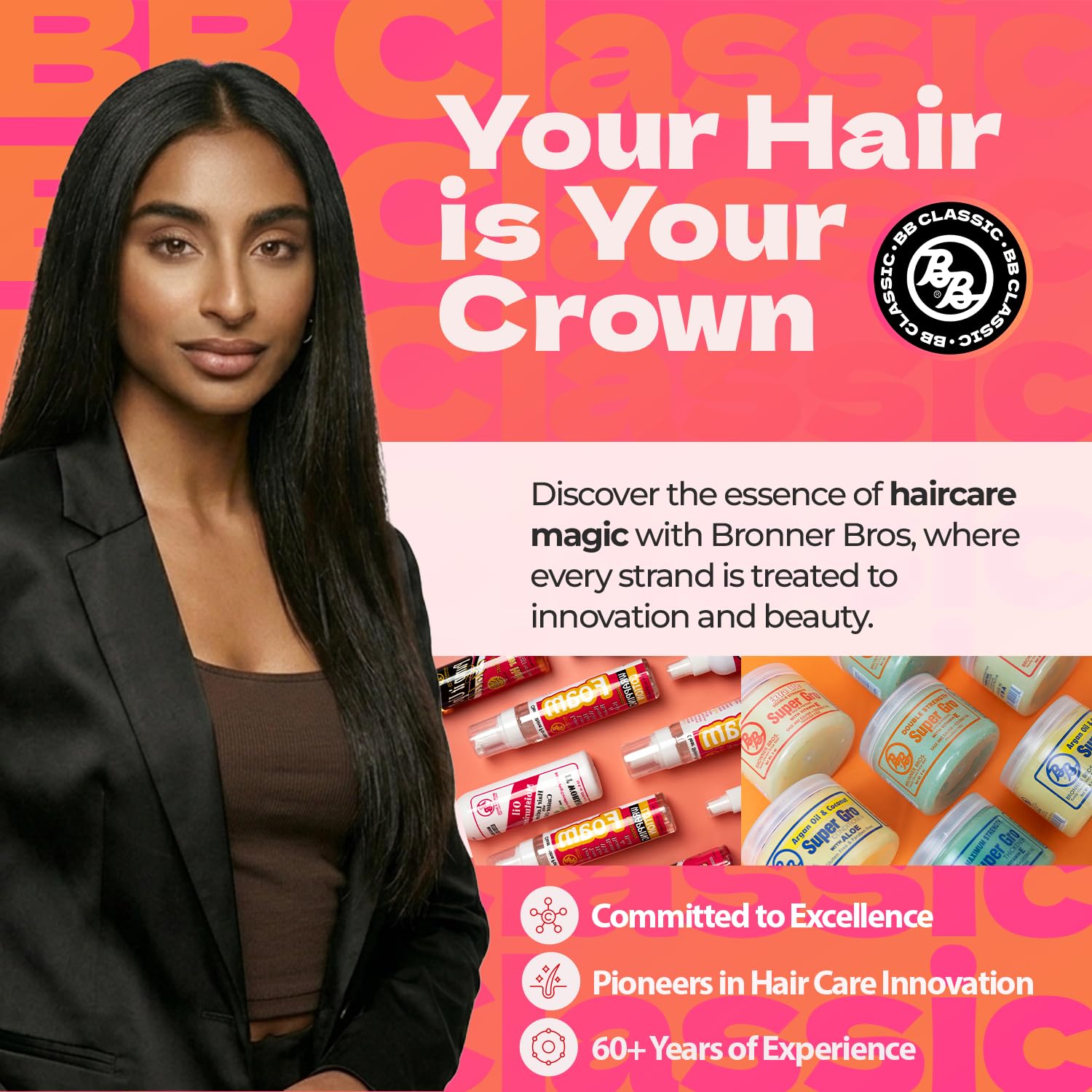 Bronner Bros BB hair foam wrap lotion for frizz control and shine