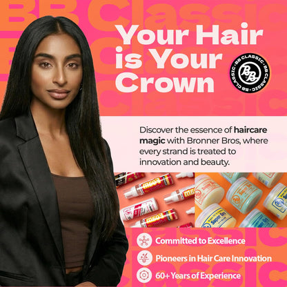 Bronner Bros BB hair foam wrap lotion for frizz control and shine