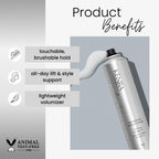 Kenra Professional styling spray foam applied to damp hair for root lift