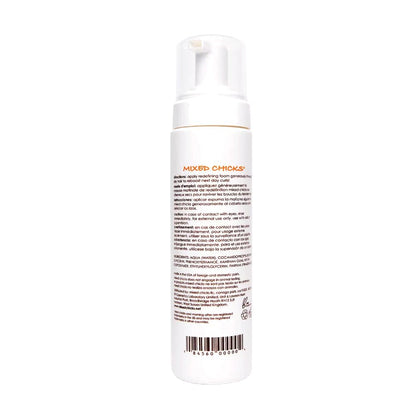 Mixed Chicks styling foam bottle displaying product ingredients and usage directions