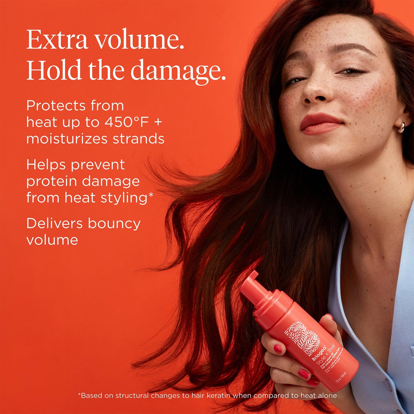 Briogeo silicone free styling foam for wavy and curly hair textures
