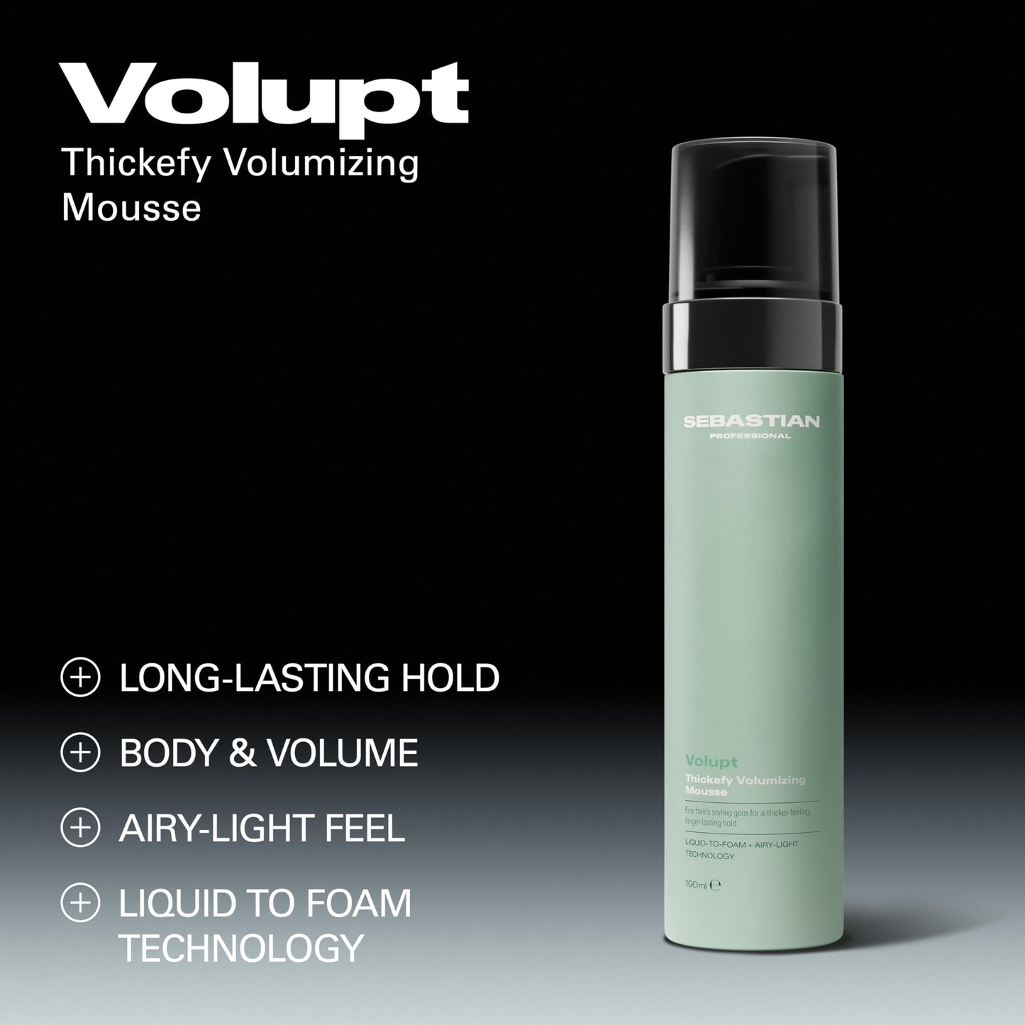 Sebastian Professional hair volumizer 6.8 Fluid Ounce packaging detail
