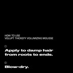 Sebastian Professional weightless hair thickening mousse application view