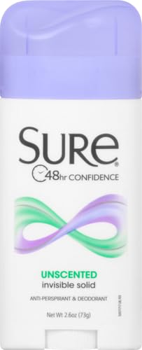Sure clear solid antiperspirant stick for men and women showing application tip