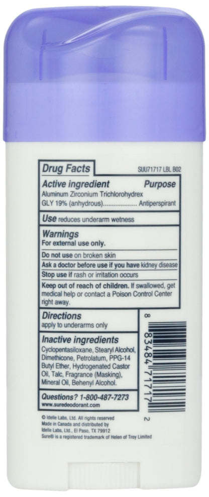 Authentic USA imported Sure fragrance free invisible solid stick
