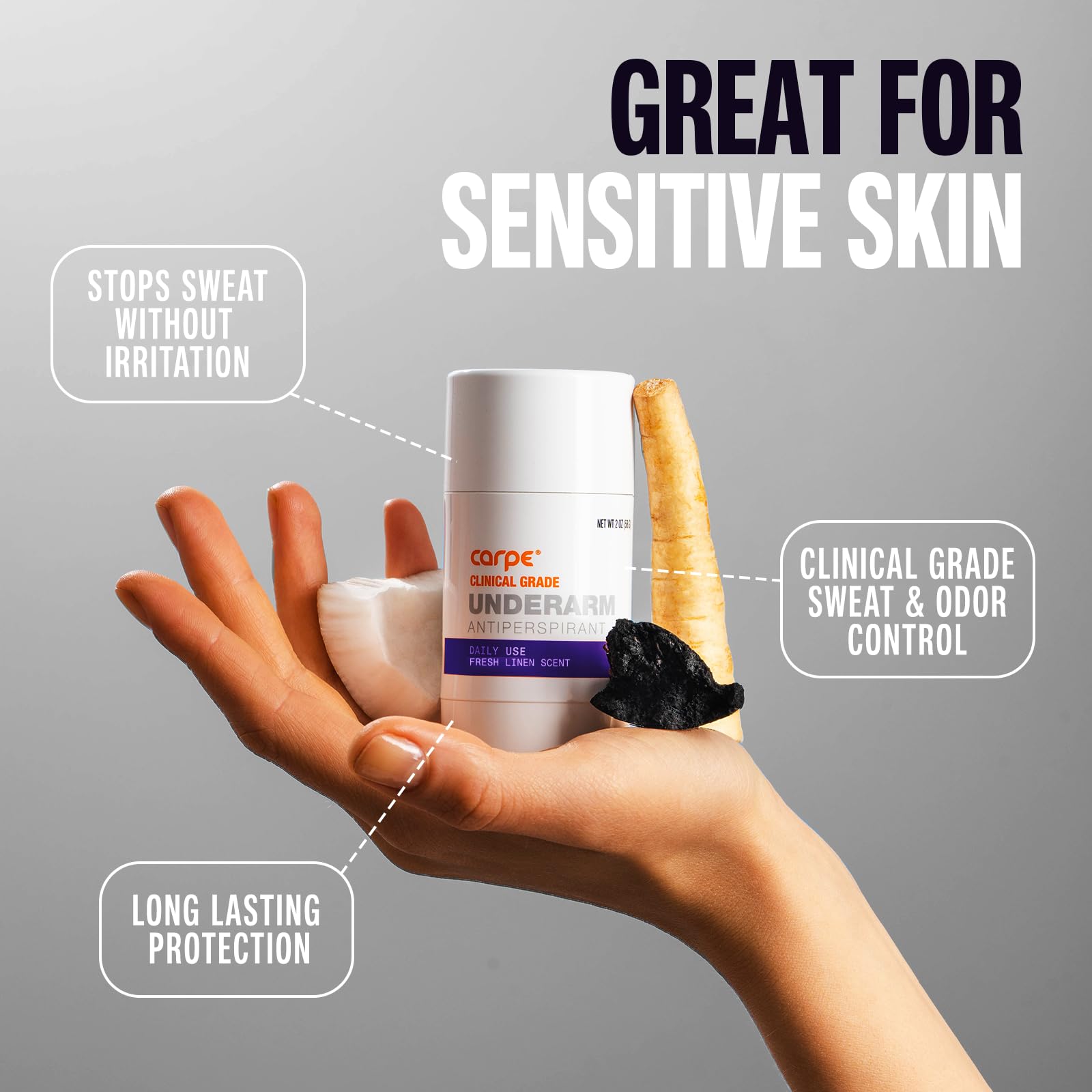 Carpe authentic USA imported clinical underarm protection stick