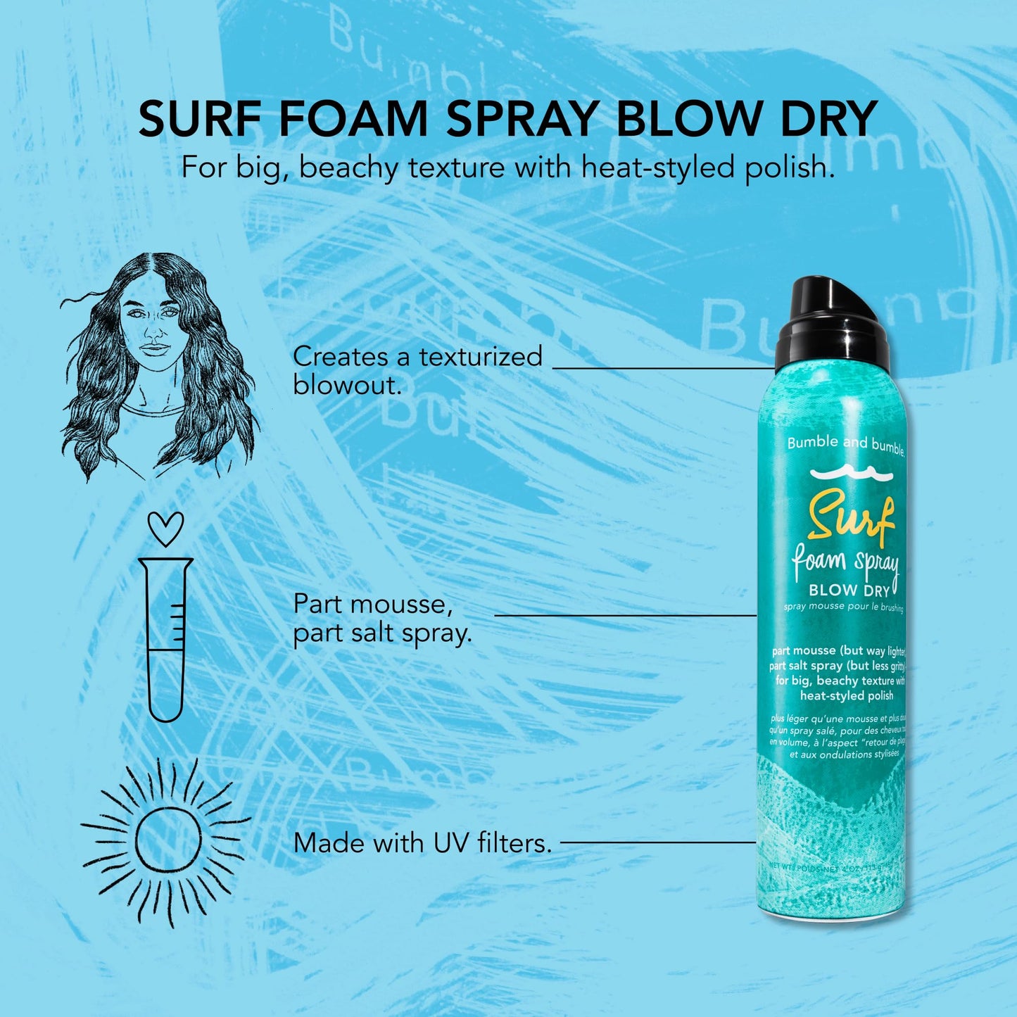 Bumble and bumble professional blow dry foam formulation back label ingredients