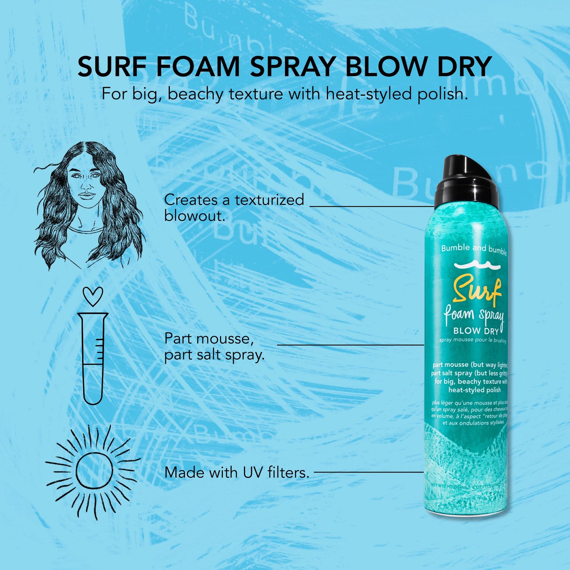 Bumble and bumble professional blow dry foam formulation back label ingredients