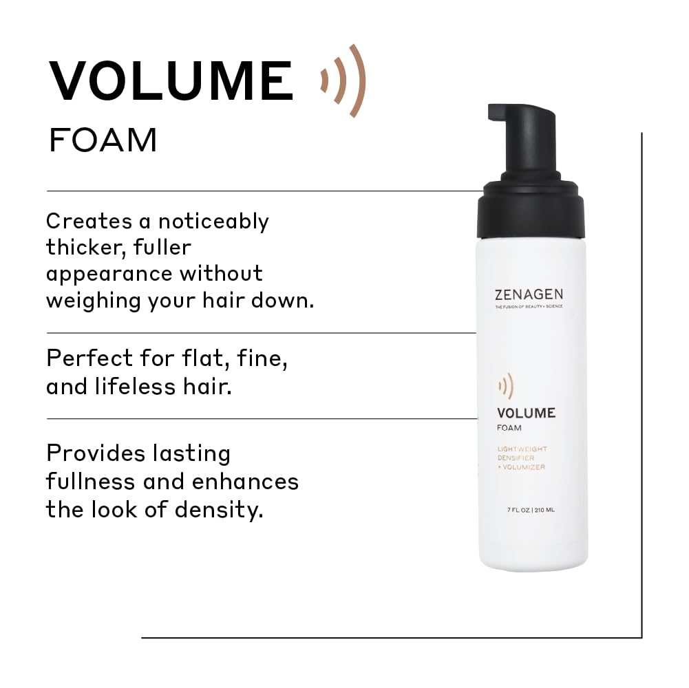 Zenagen plant based lightweight densifier foam for fine and thinning hair types