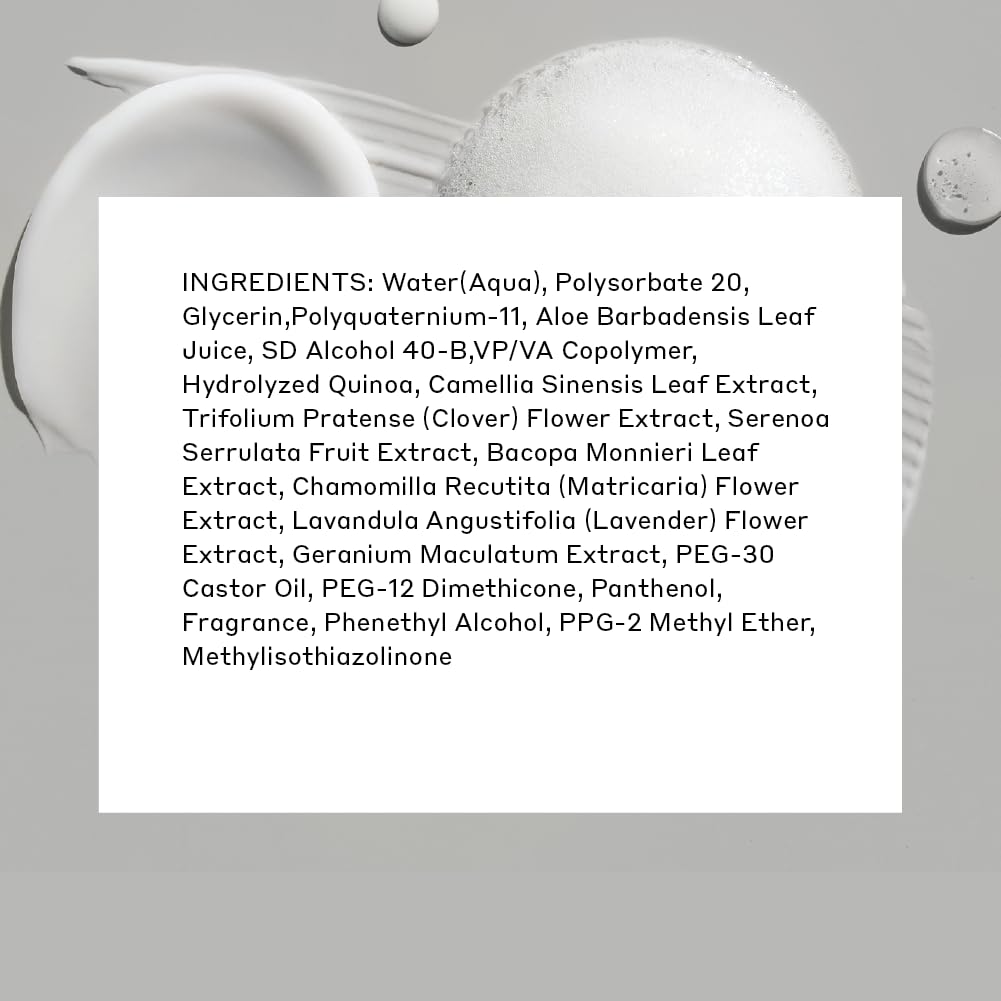 Zenagen boost thickening foam applied on hands demonstrating fast absorbing formula