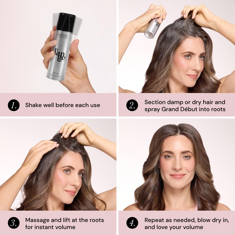 Authentic USA imported L'ANGE HAIR professional root booster can side view detailing benefits