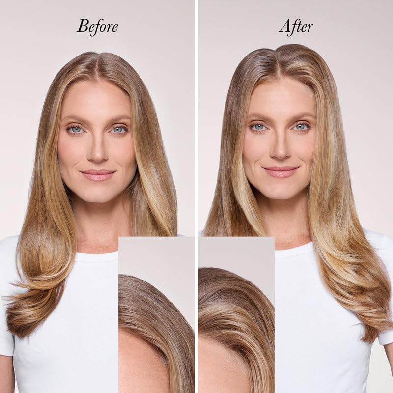 L'ANGE HAIR thickening spray foam application close up on crown section