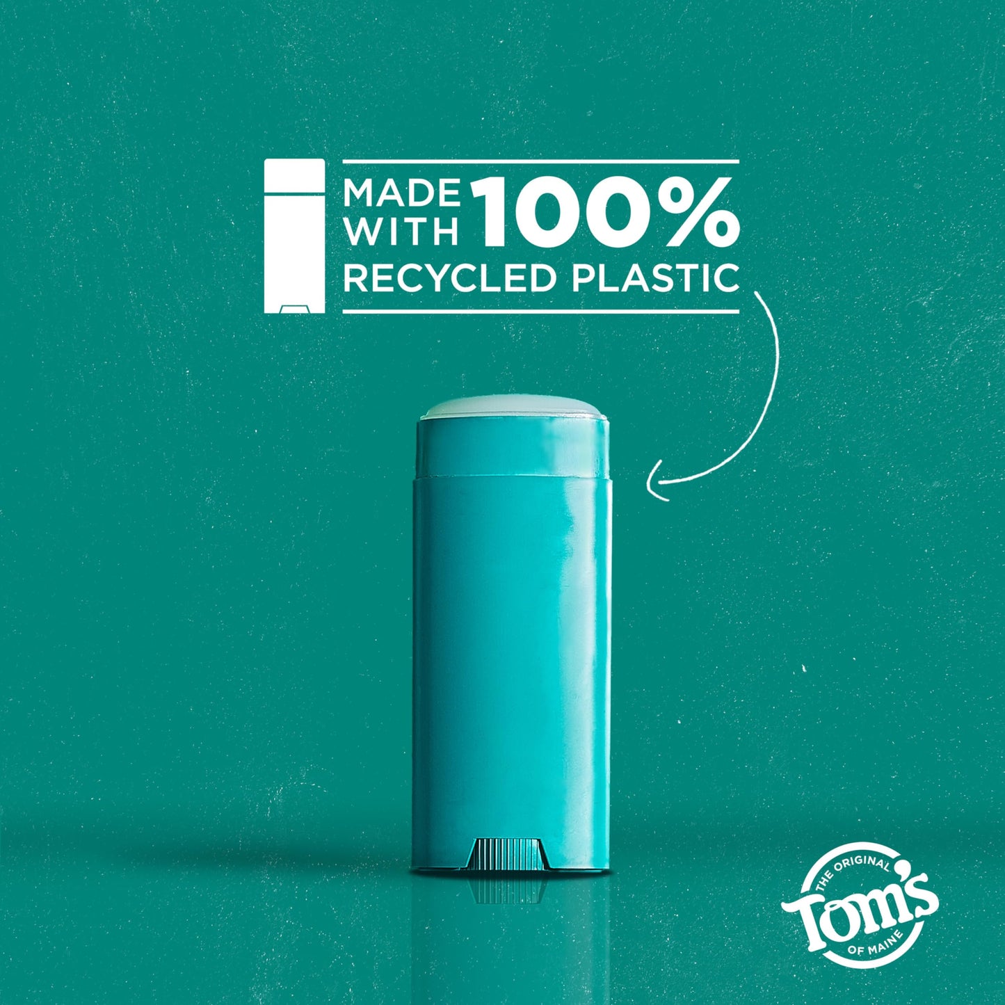 Tom's of Maine imported authentic daily underarm care product on clear background
