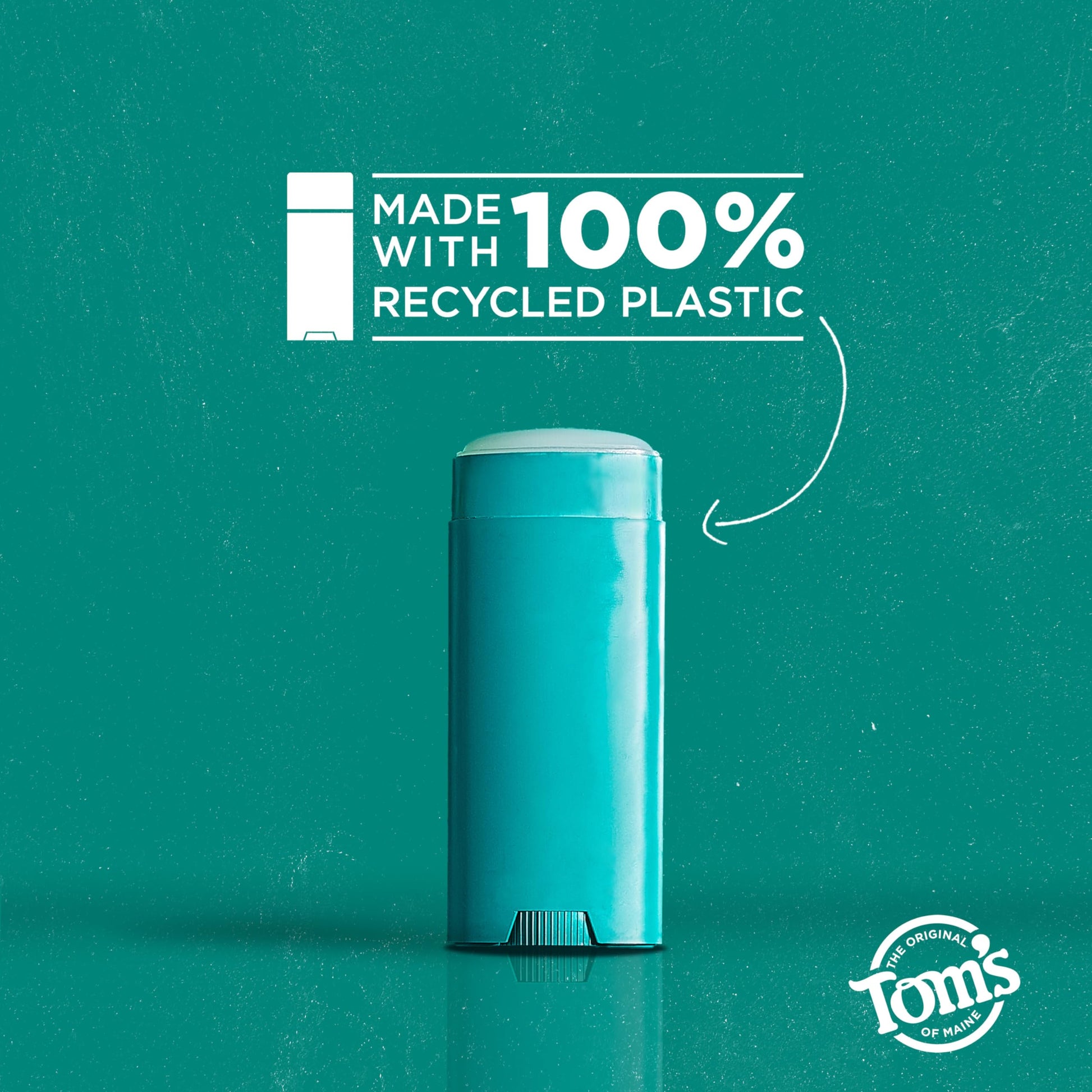 Tom's of Maine imported authentic daily underarm care product on clear background