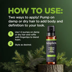 Vegan paraben free mens hair volumizing foam bottle close up