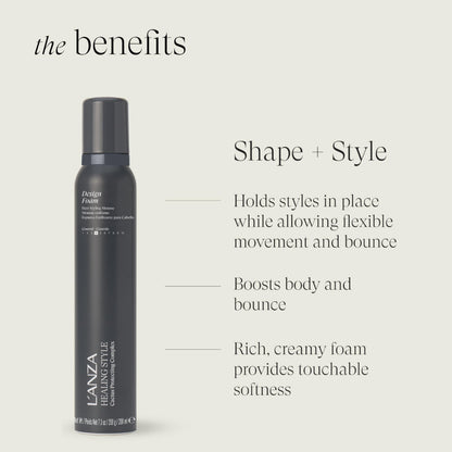 Lightweight hair volumizer mousse with keratin cactus complex for thermal protection