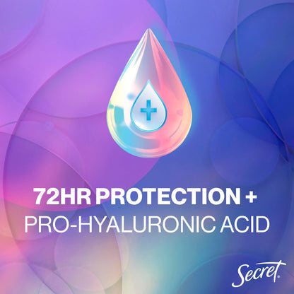 Secret fresh seventy two hour breathable sweat protection clear gel stick close up