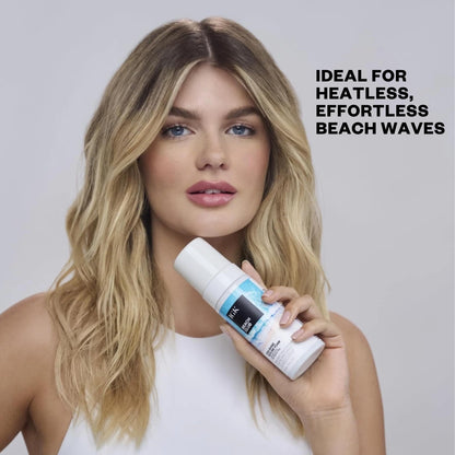 IGK Beach Club glossy finish volume enhancing hair foam for effortless heatless styling