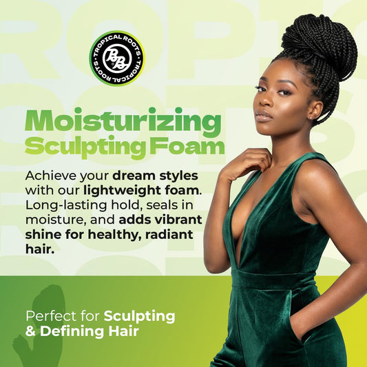 Bronner Bros Tropical Roots hair mousse for braids and twists styling
