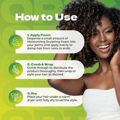 Bronner Bros Tropical Roots moisturizing foam for curly hair definition