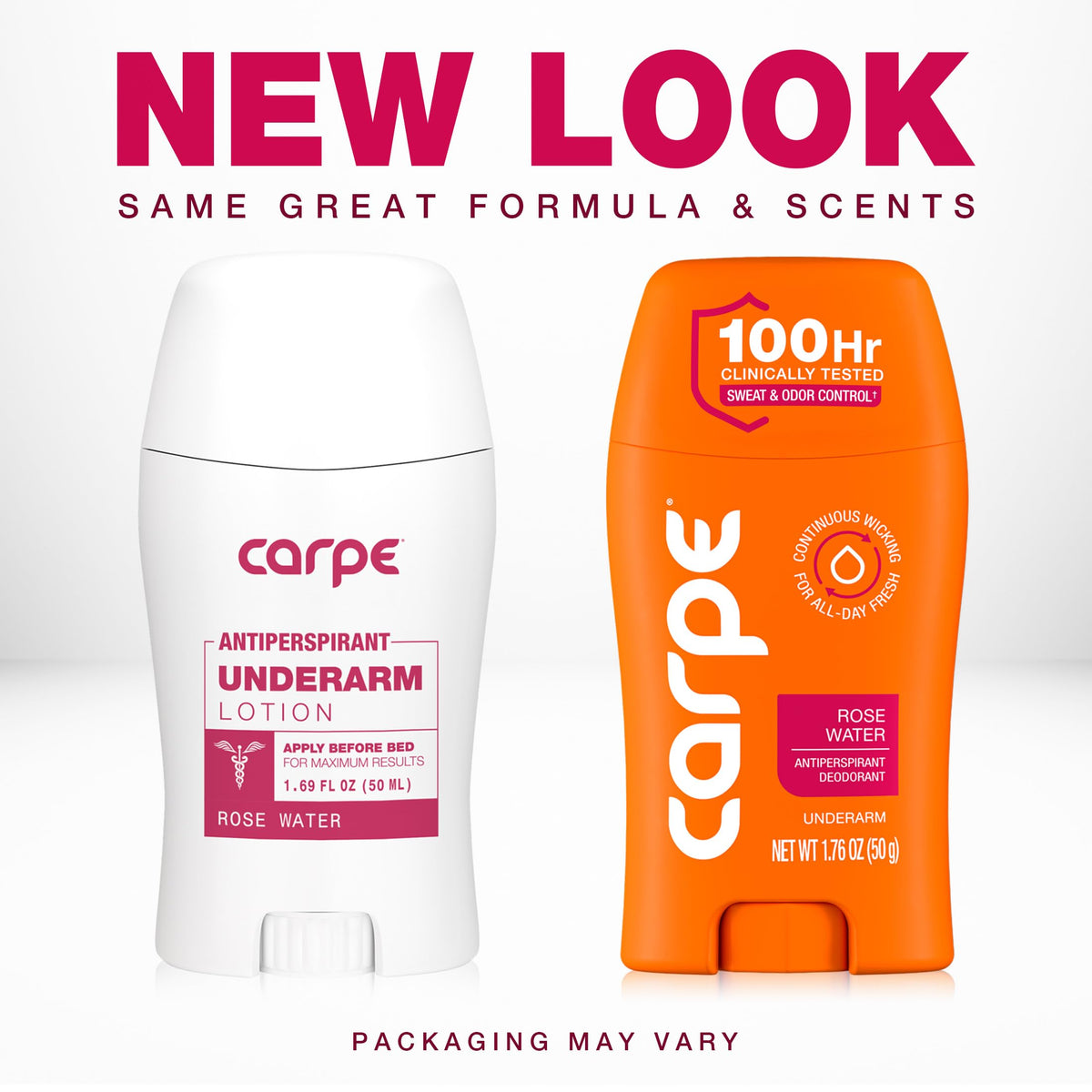Presslug Carpe clinical strength antiperspirant packaging display