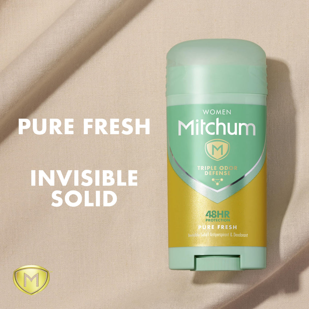 Mitchum invisible solid antiperspirant ingredients and back text