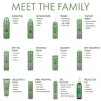 Side view of the imported Surface Hair container highlighting the sleek design of this professional volumizing mousse.